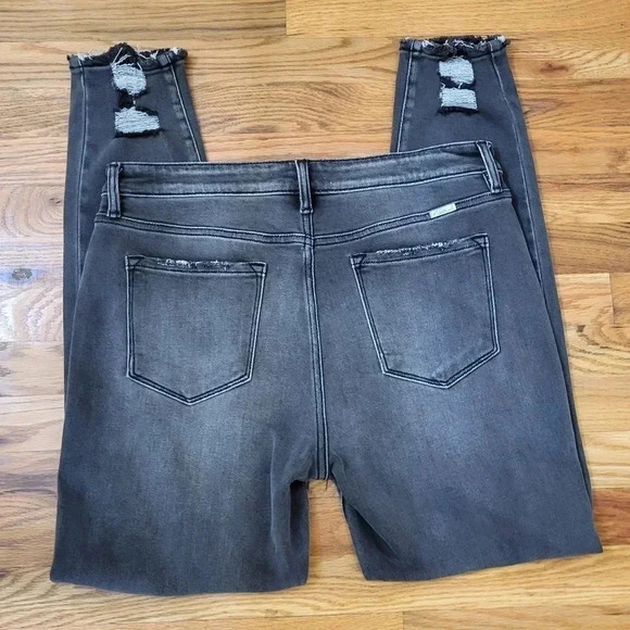 KanCan Women's High Rise Gray Jeans - Picture 4 of 11